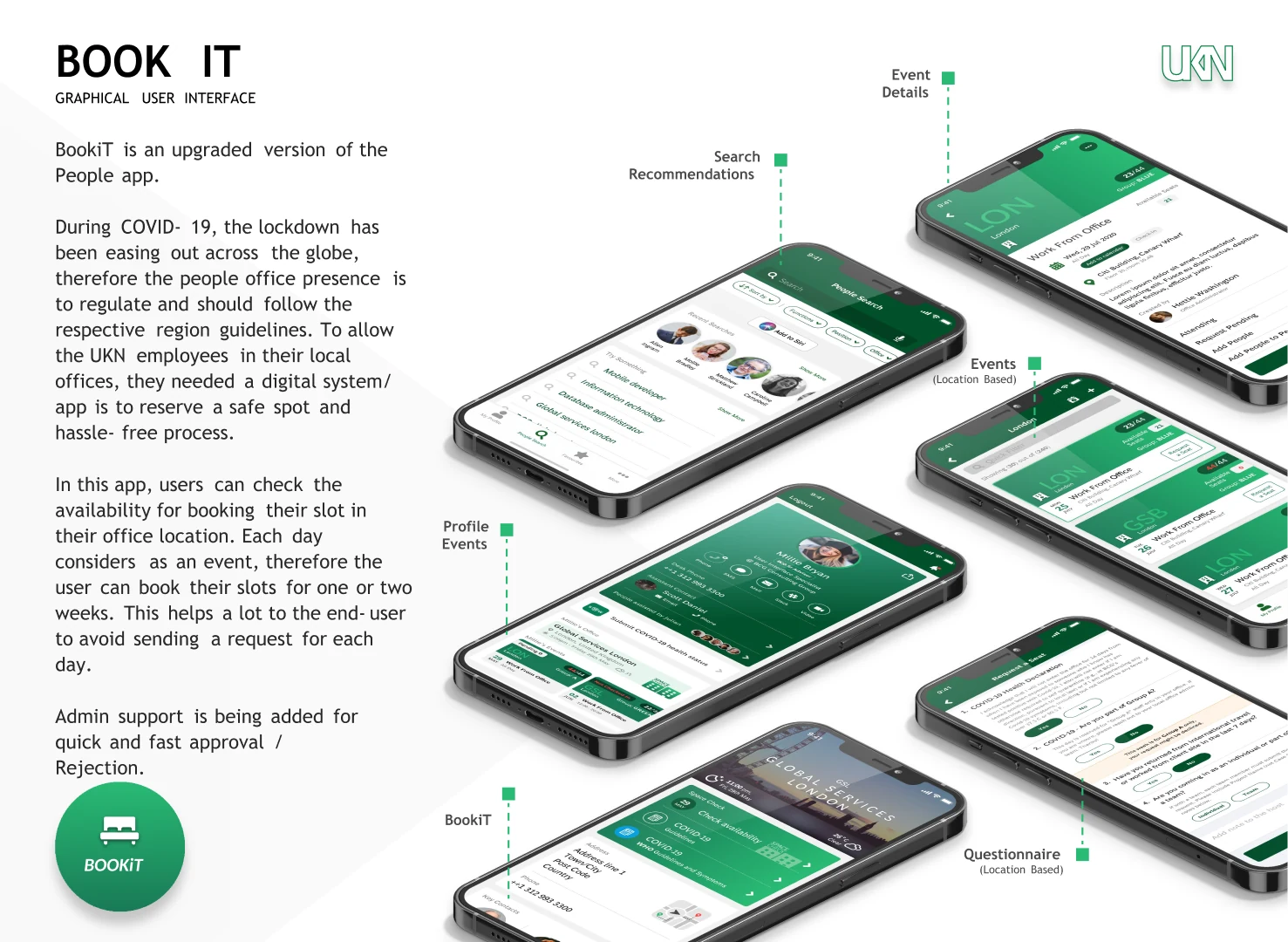 BookIT - Meeting room booking application interface