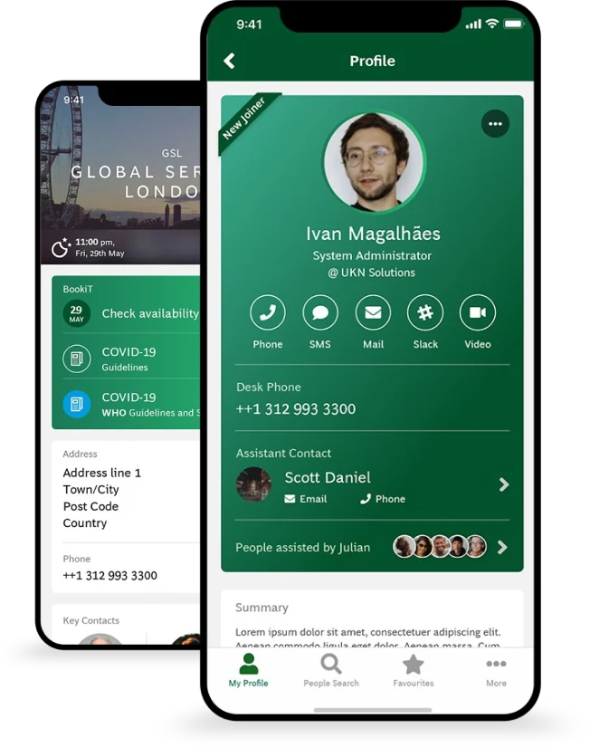 UKN Mobile App Screens